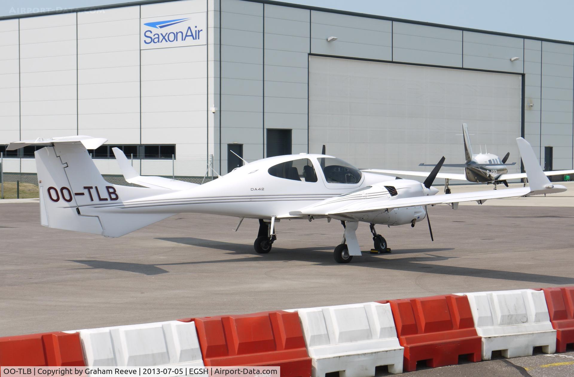 OO-TLB, 2007 Diamond DA-42 Twin Star C/N 42.230, Parked at Norwich.