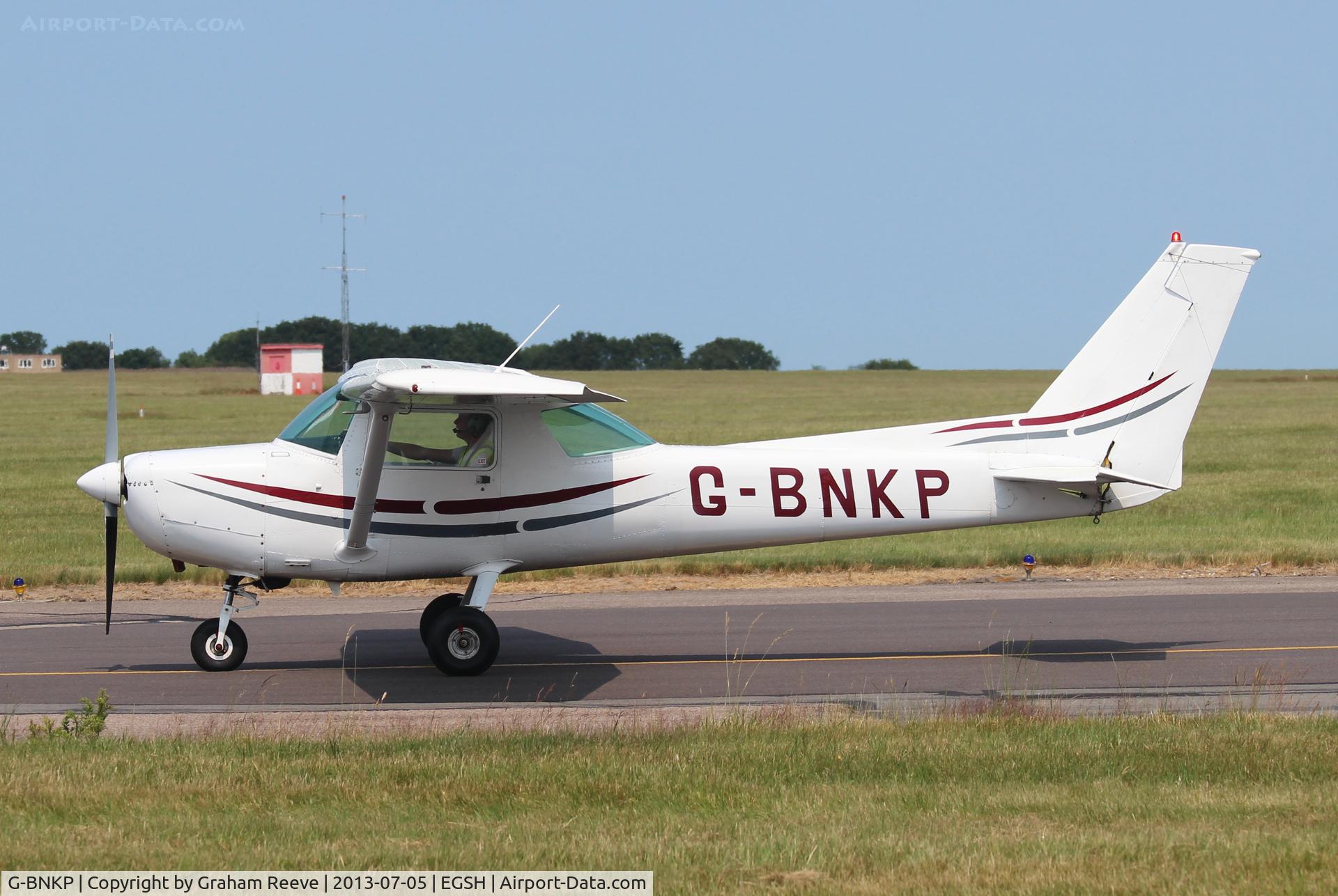 G-BNKP, 1978 Cessna 152 C/N 152-81286, Just landed at Norwich.