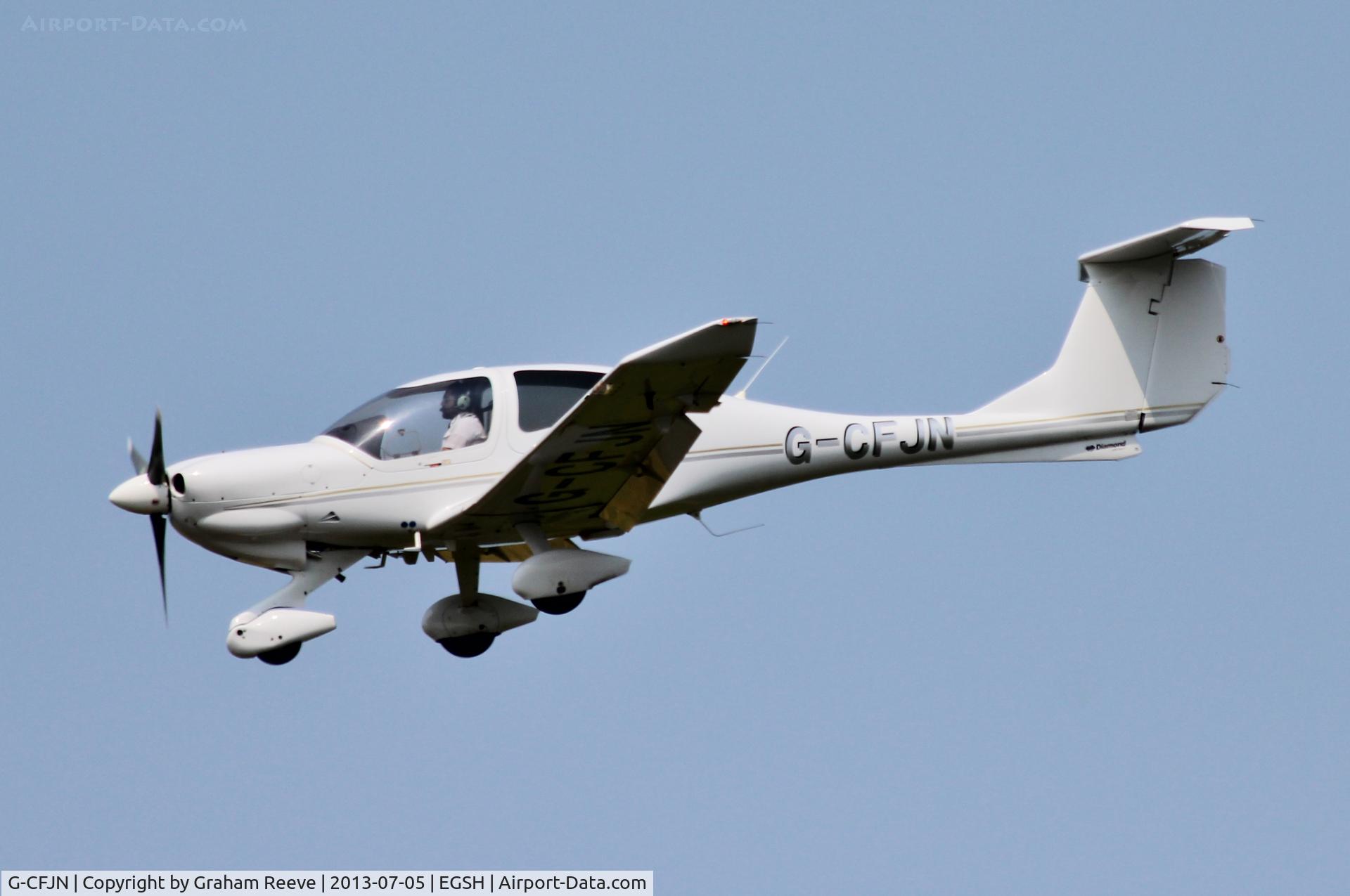 G-CFJN, 2007 Diamond DA-40D Diamond Star C/N D4.295, Coming into land on 27.
