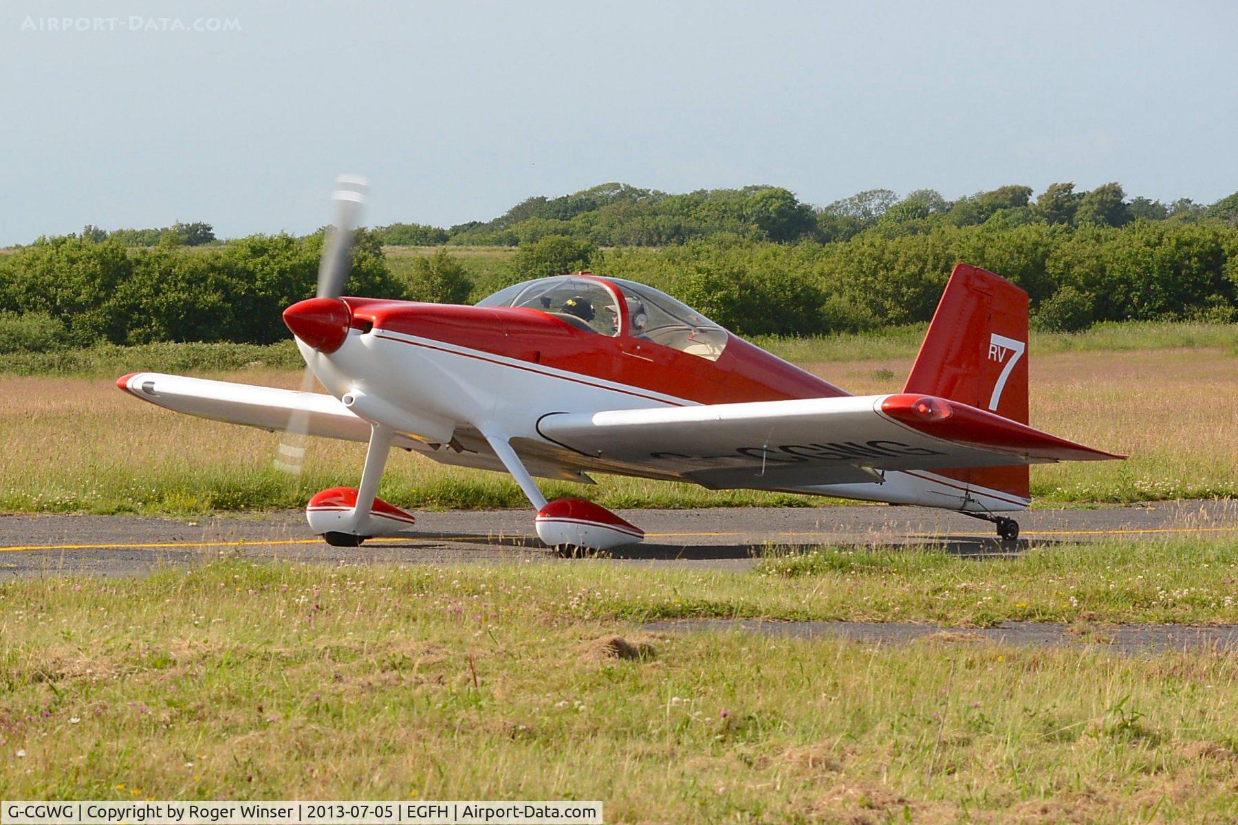 G-CGWG, 2011 Vans RV-7 C/N PFA 323-14486, Resident RV-7 arriving.
