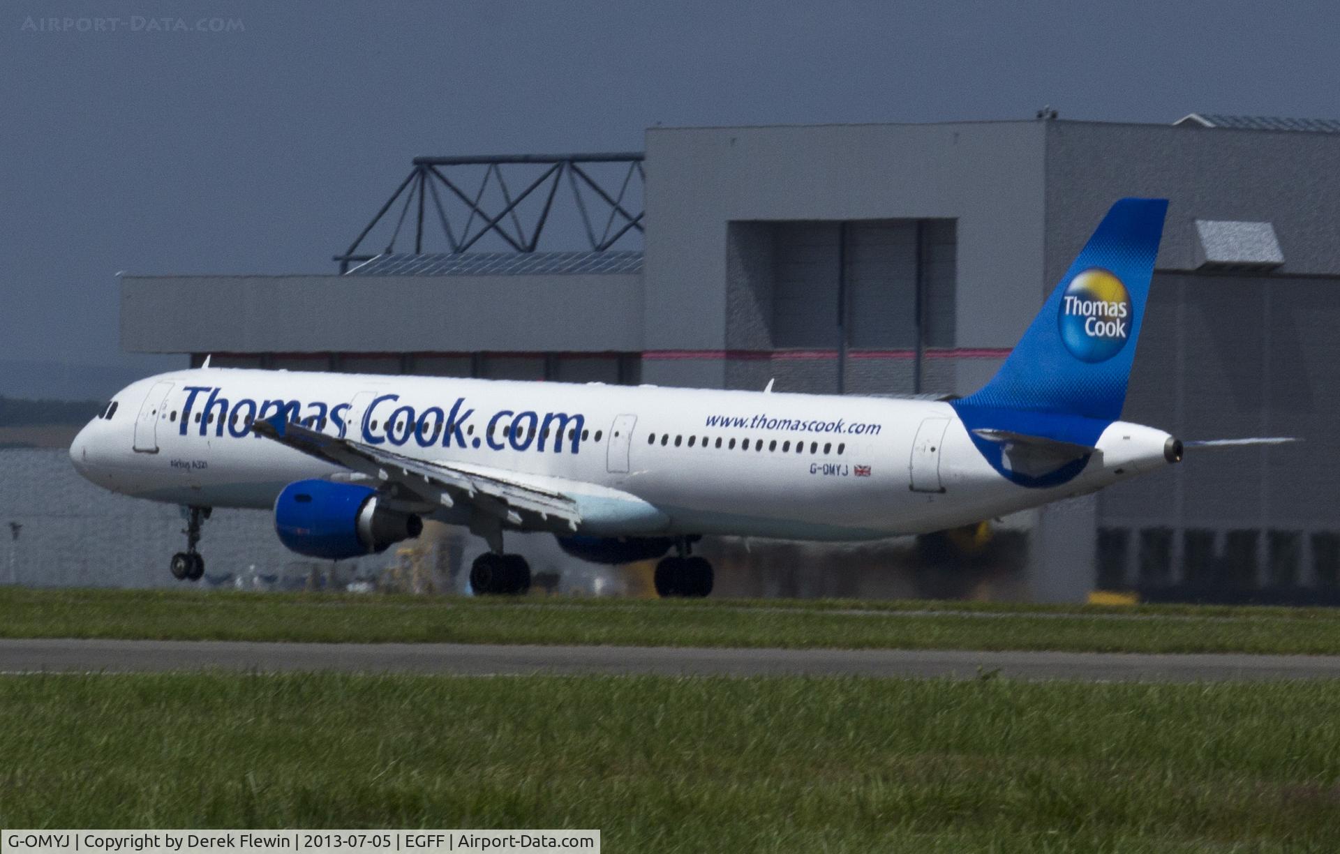 G-OMYJ, 1997 Airbus A321-211 C/N 677, Taking off 1333, en-route to Tenerife Sur, callsign Kestrel 81MJ. Thanks to S.W.A.G.