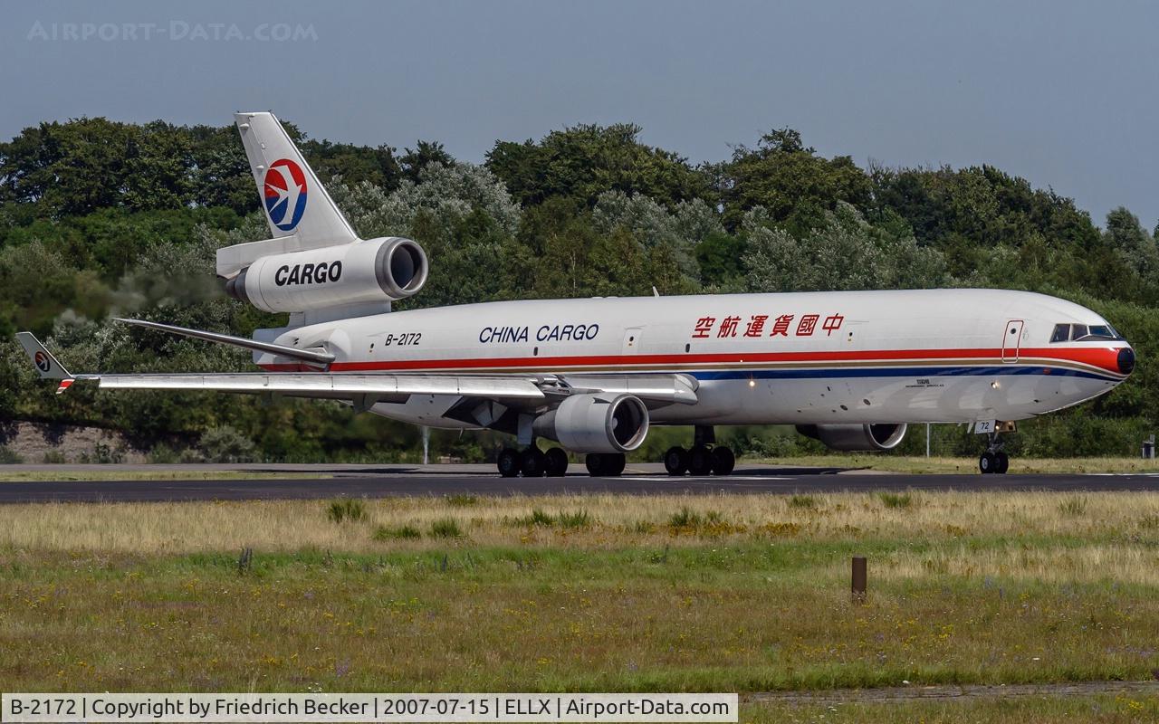 B-2172, 1992 McDonnell Douglas MD-11 C/N 48496, line up for departure
