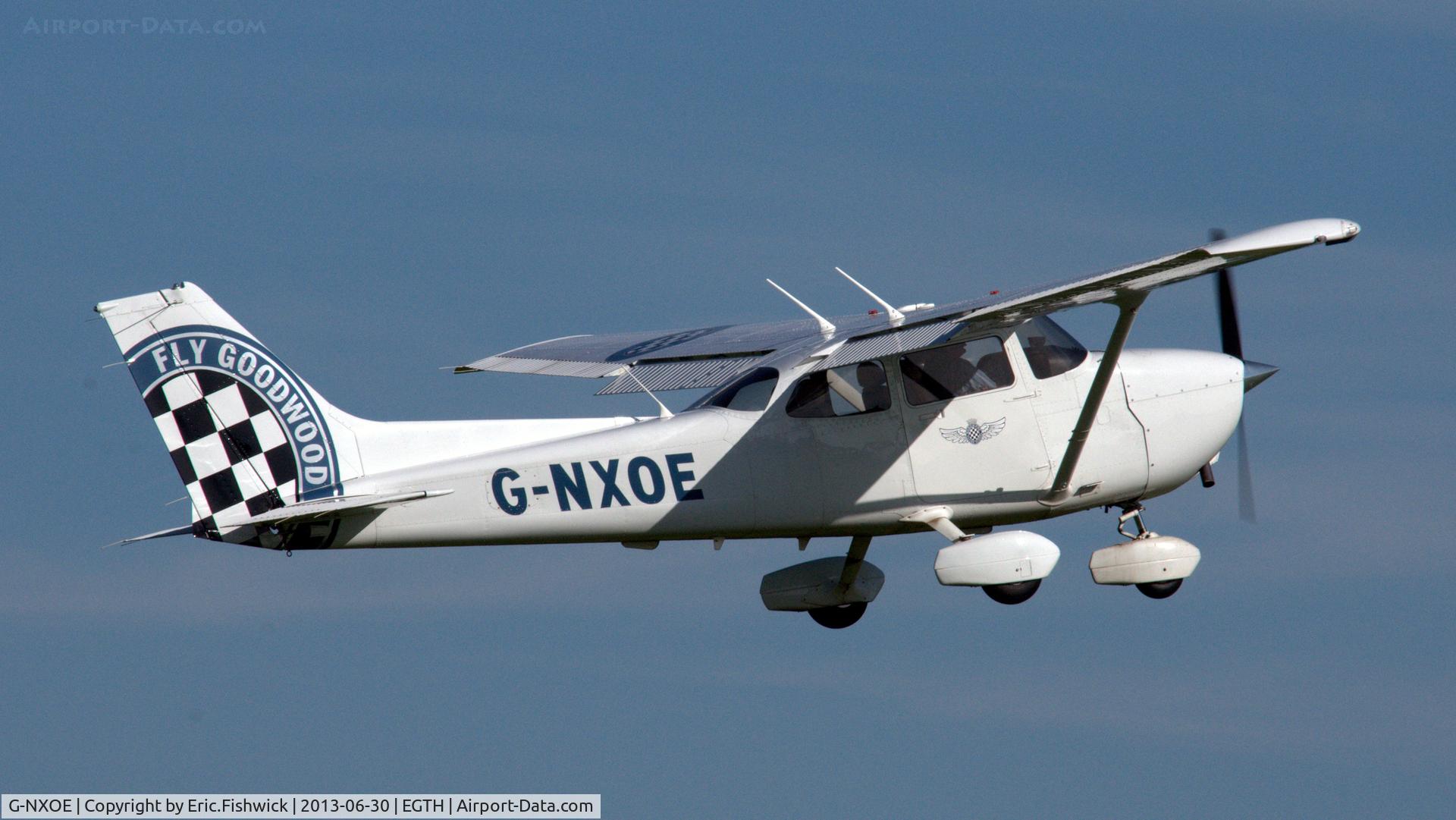 G-NXOE, 2010 Cessna 172S C/N 172S11002, 42. G-NXOE departing the Shuttleworth Military Pagent Flying Day, 30 June 2013