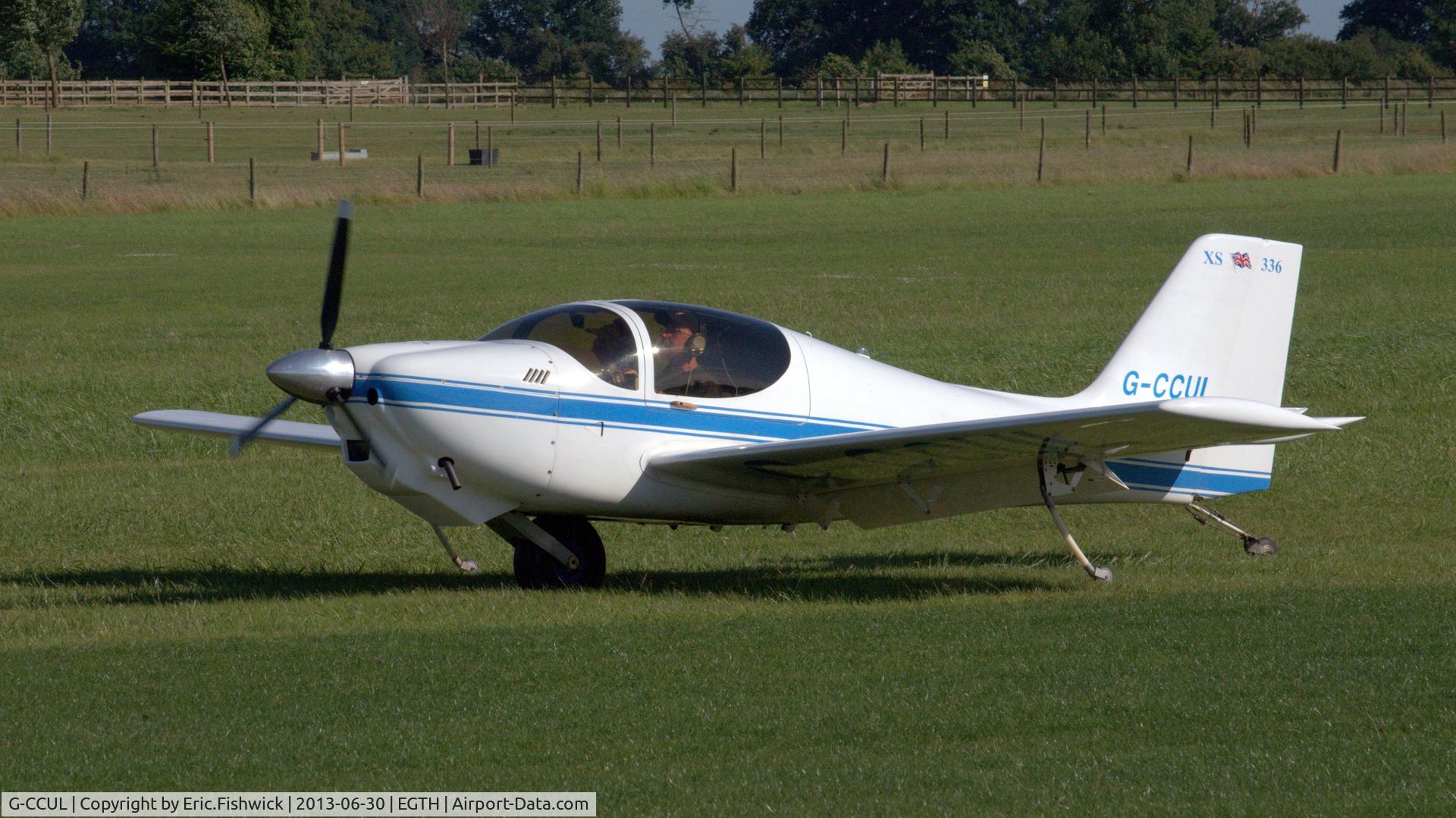 G-CCUL, 2004 Europa XS Monowheel C/N PFA 247-13119, 3. G-CCUL departing the Shuttleworth Military Pagent Flying Day, 30 June 2013