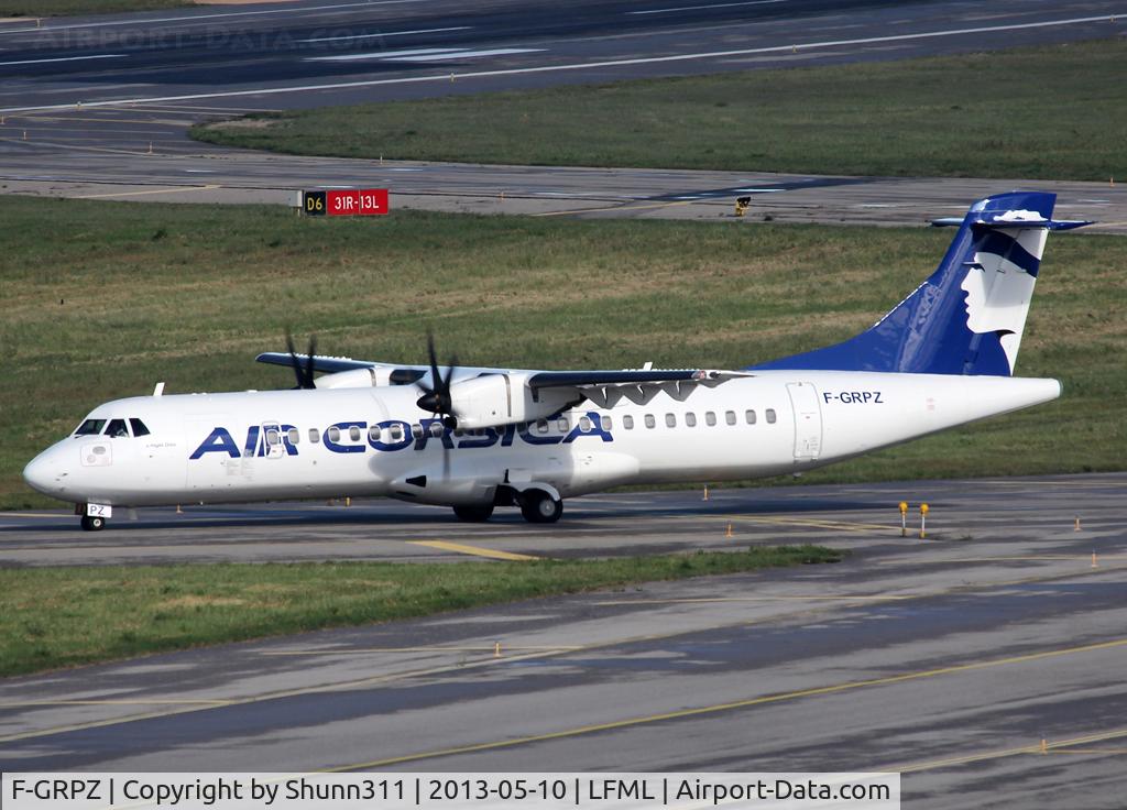 F-GRPZ, 2007 ATR 72-212A C/N 745, Lining up rwy 31R for departure...