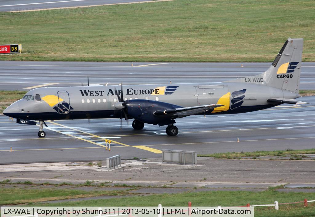 LX-WAE, 1991 British Aerospace ATP C/N 2037, Lining up rwy 31R for departure...
