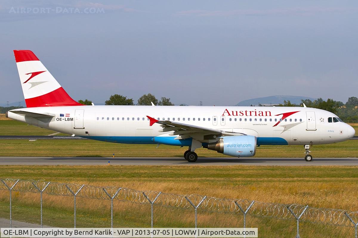 OE-LBM, 2001 Airbus A320-214 C/N 1504, Rwy 34
