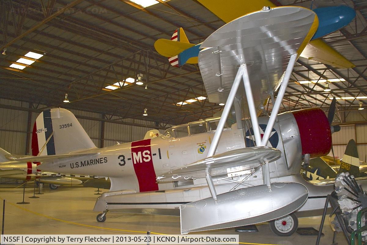 N5SF, 1939 Grumman J2F-6 Duck C/N Not found 33594/N1273N/N5SF, Exhibited at Planes of Fame Museum , Chino , California