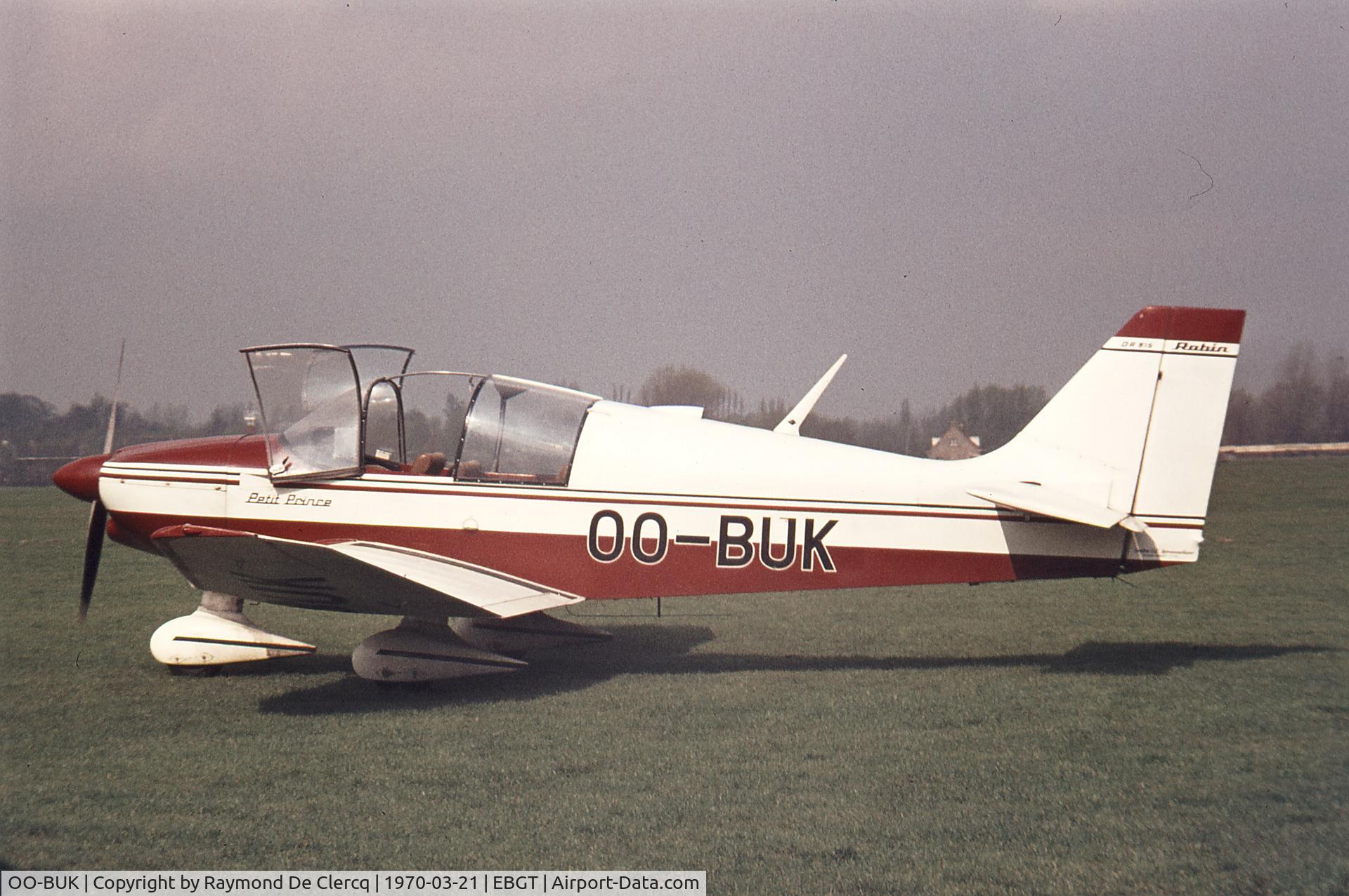 OO-BUK, 1969 Robin DR-315 Petit Prince C/N 443, Gent  21-3-70