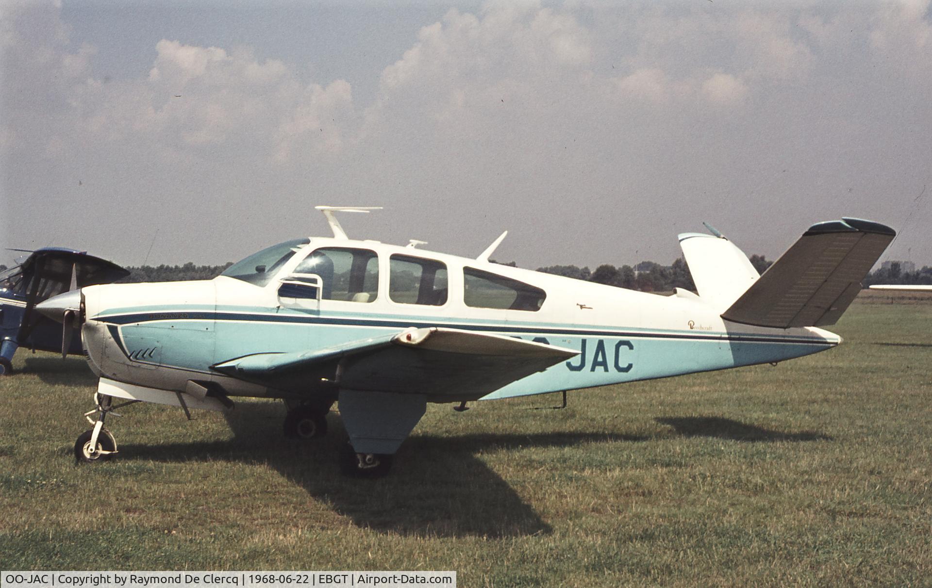 OO-JAC, 1968 Beech V35A Bonanza Bonanza C/N D-8745, Gent  22-6-68