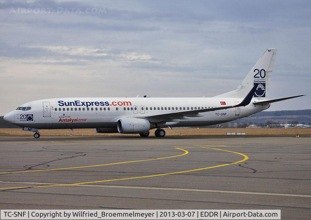 TC-SNF, 2008 Boeing 737-8HC C/N 36529, Taxiing in to the Apron via Taxiways 