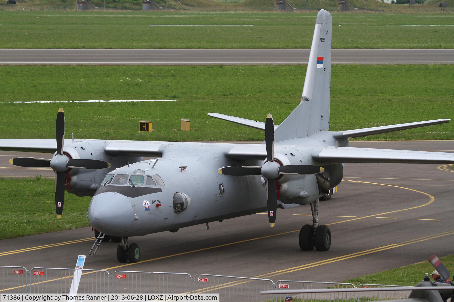 71386, 1984 Antonov An-26 C/N 139 04, Serbian Air Force An-26