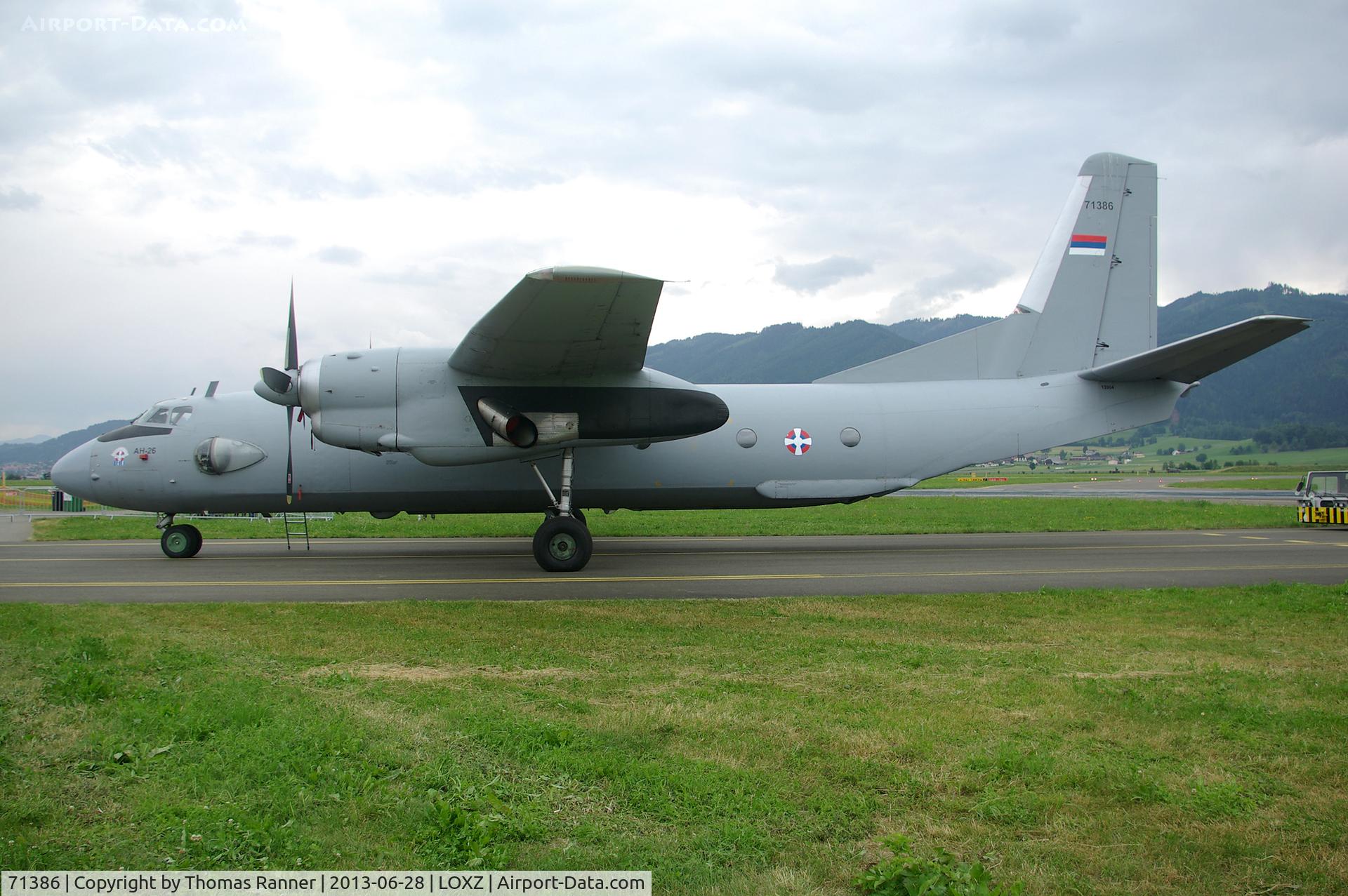 71386, 1984 Antonov An-26 C/N 139 04, Serbian Air Force An-26