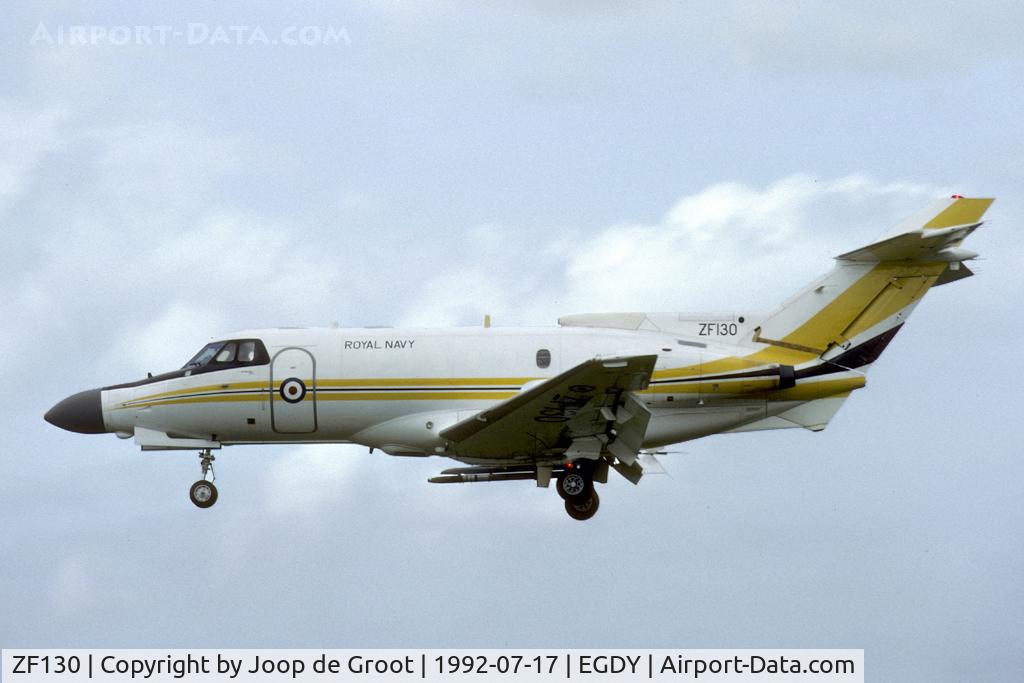 ZF130, British Aerospace BAe-125-600B C/N 256059, This BAe-125 was used for trials of the Blue Vixen radar that was to be installed in the new Sea Harrier FRS2.