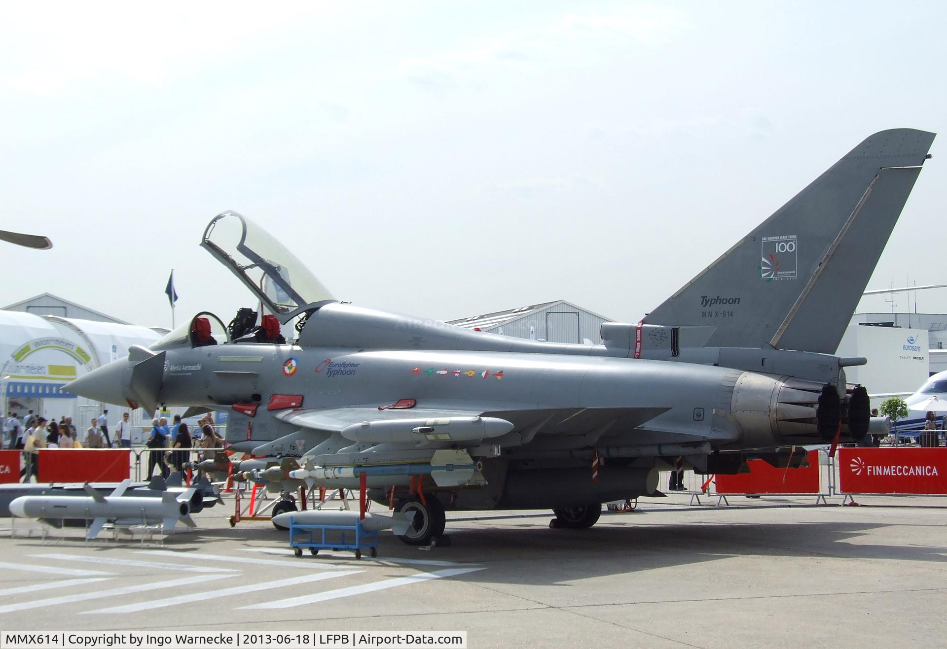 MMX614, Eurofighter EF-2000 Typhoon T C/N IPA2/PT002, Eurofighter EF2000 Typhoon T of the Aeronautica Militare Italiana AMI (Italian Air Force) at the Aerosalon 2013, Paris