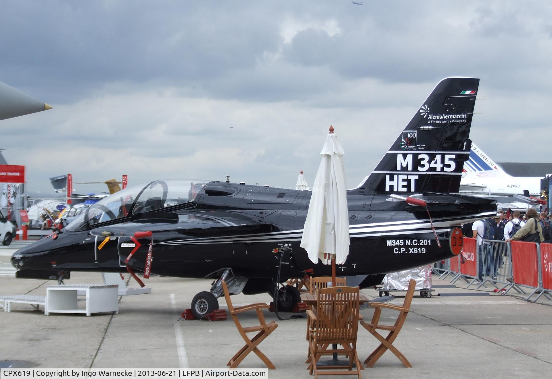 CPX619, Alenia Aermacchi M-345 HET C/N 201, Alenia Aermacchi M-345 (ex M.311, ex SIAI-Marchetti S.211) at the Aerosalon 2013, Paris