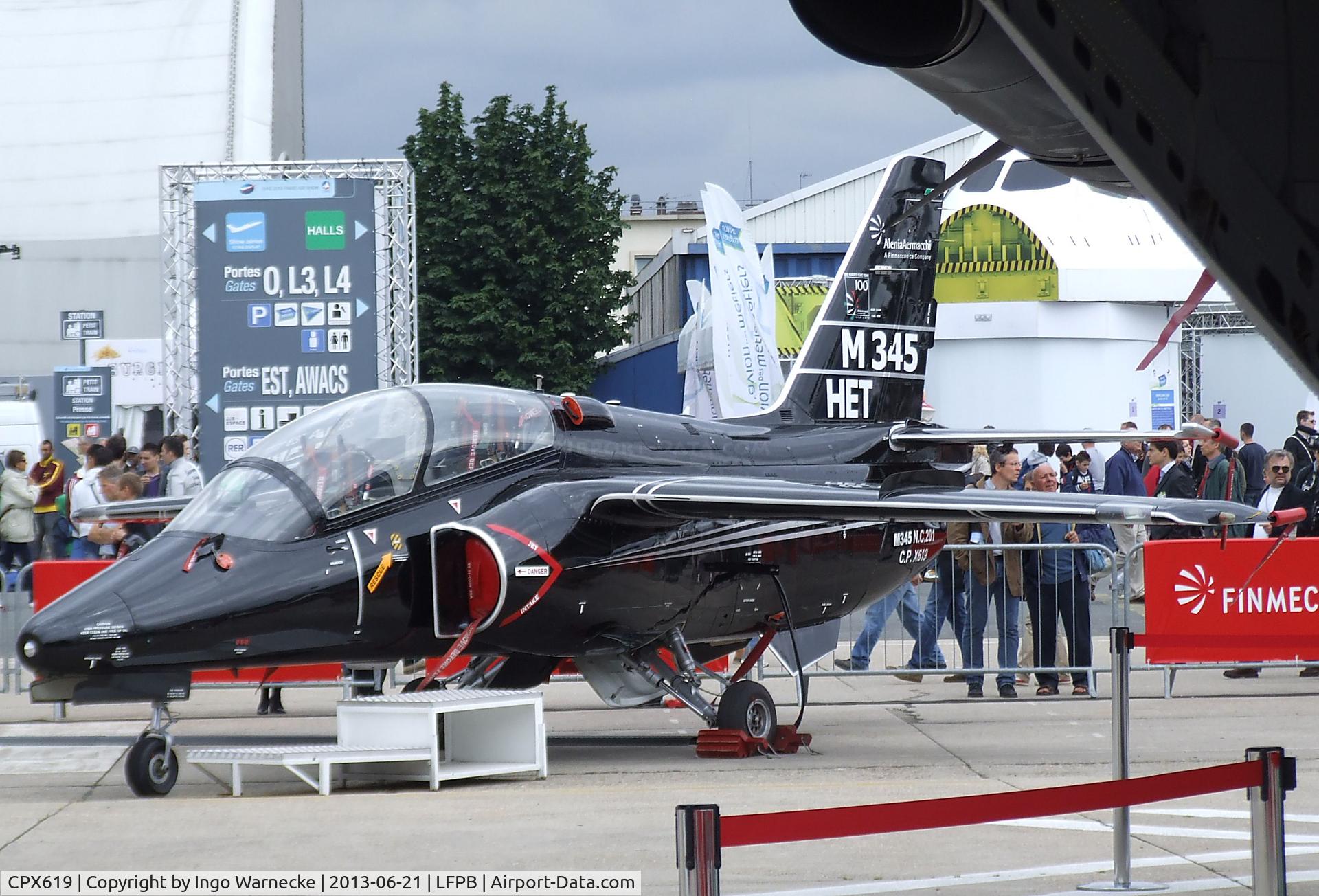 CPX619, Alenia Aermacchi M-345 HET C/N 201, Alenia Aermacchi M-345 (ex M.311, ex SIAI-Marchetti S.211) at the Aerosalon 2013, Paris