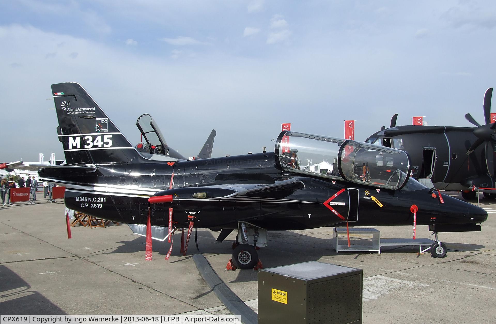 CPX619, Alenia Aermacchi M-345 HET C/N 201, Alenia Aermacchi M-345 (ex M.311, ex SIAI-Marchetti S.211) at the Aerosalon 2013, Paris