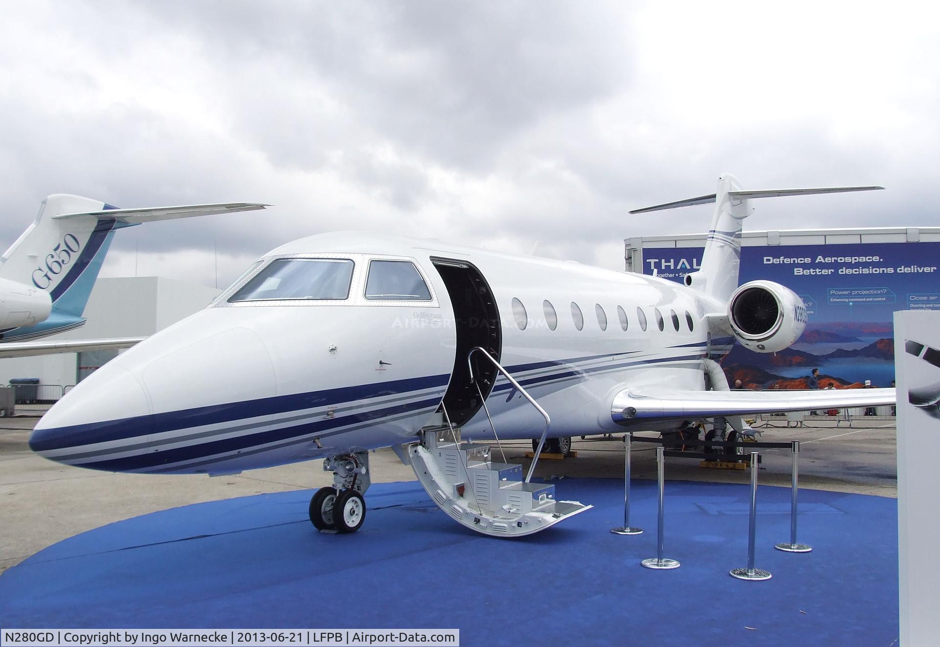N280GD, 2011 Israel Aircraft Industries Gulfstream G280 C/N 2004, IAI Gulfstream G280 at the Aerosalon 2013, Paris