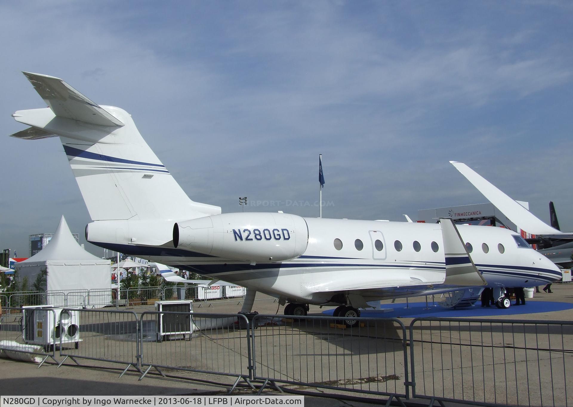 N280GD, 2011 Israel Aircraft Industries Gulfstream G280 C/N 2004, IAI Gulfstream G280 at the Aerosalon 2013, Paris