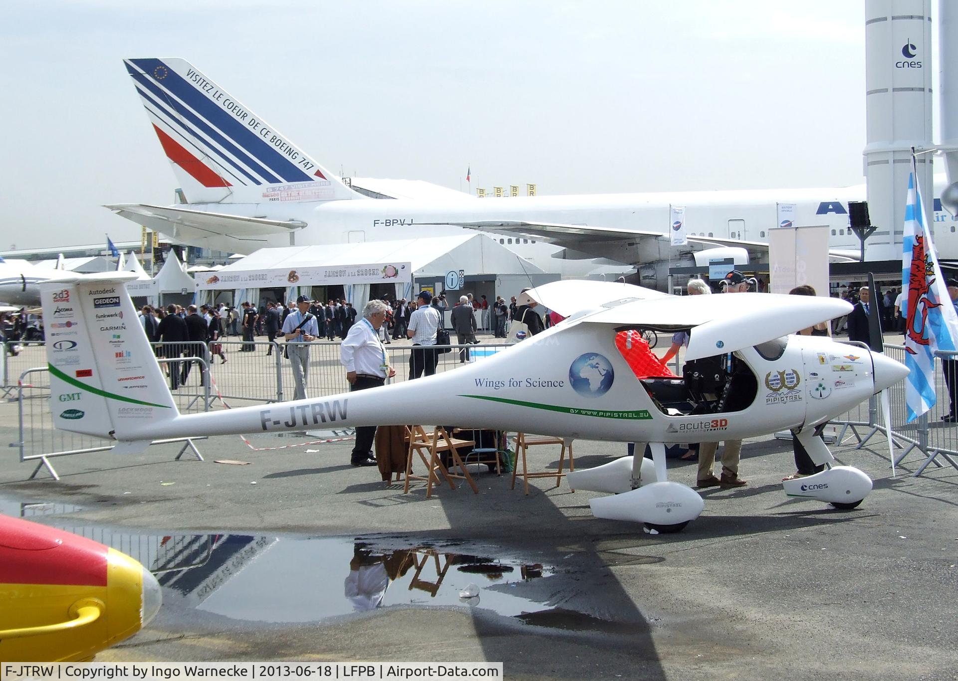 F-JTRW, Pipistrel Virus SW 80 C/N Not found F-JTRW, Pipistrel Virus SW80, after finishing a round-the-world trip for Wings for Science, at the Aerosalon 2013, Paris