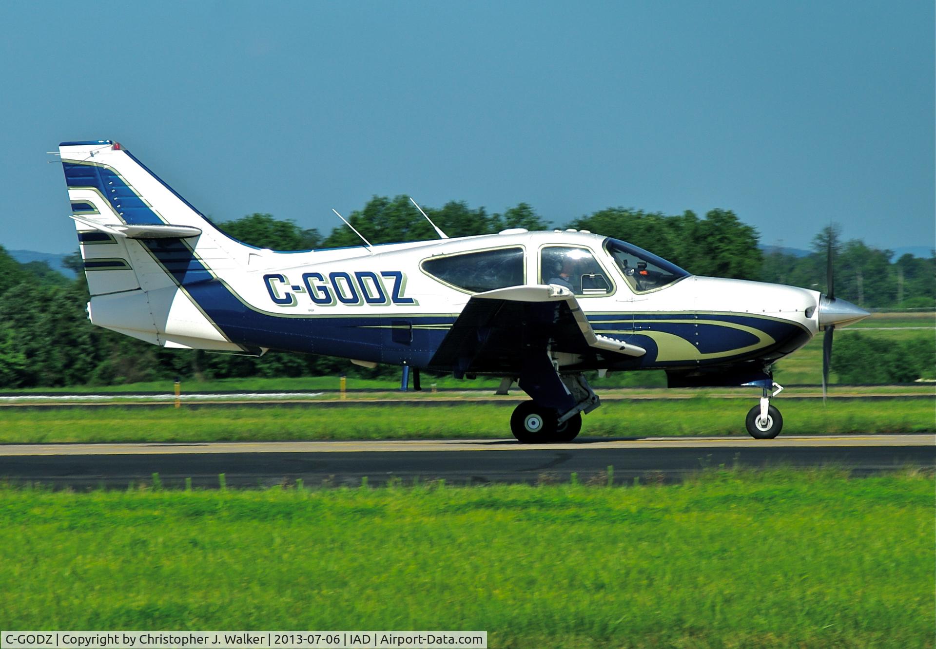 C-GODZ, 1998 Rockwell Commander 114B C/N 14659, Just landed at Dulles.