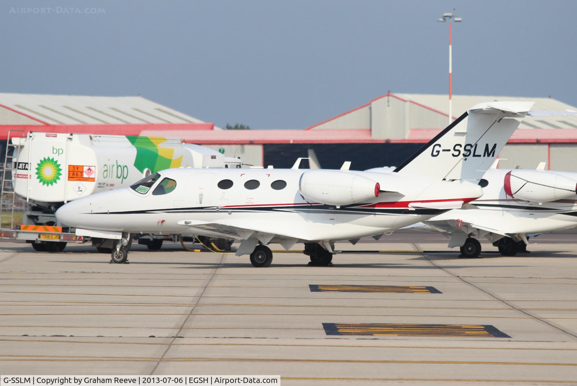 G-SSLM, 2009 Cessna 510 Citation Mustang Citation Mustang C/N 510-0190, Parked at Norwich.