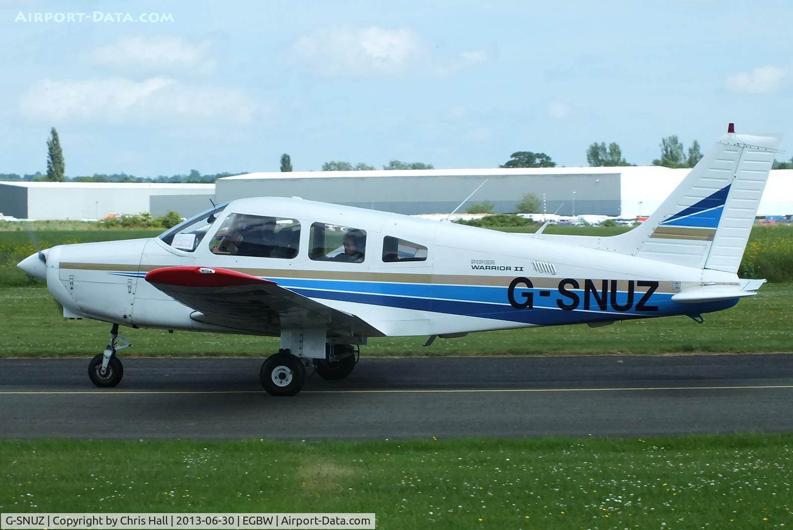 G-SNUZ, 1983 Piper PA-28-161 Cherokee Warrior II C/N 28-8416021, at Wellesbourne Mountford