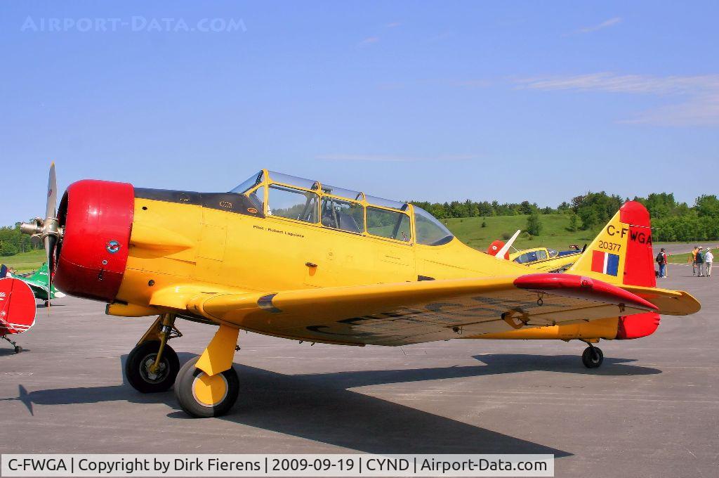 C-FWGA, 1951 Canadian Car & Foundry T-6 Harvard Mk.4 C/N CCF4-168, On display at 2009 Vintage Wings of Canada Open House.