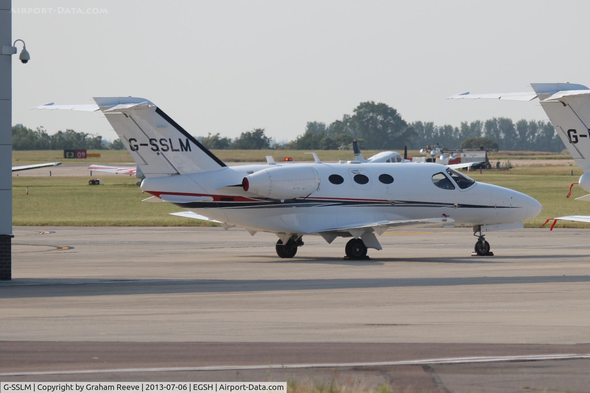 G-SSLM, 2009 Cessna 510 Citation Mustang Citation Mustang C/N 510-0190, Parked at Norwich.