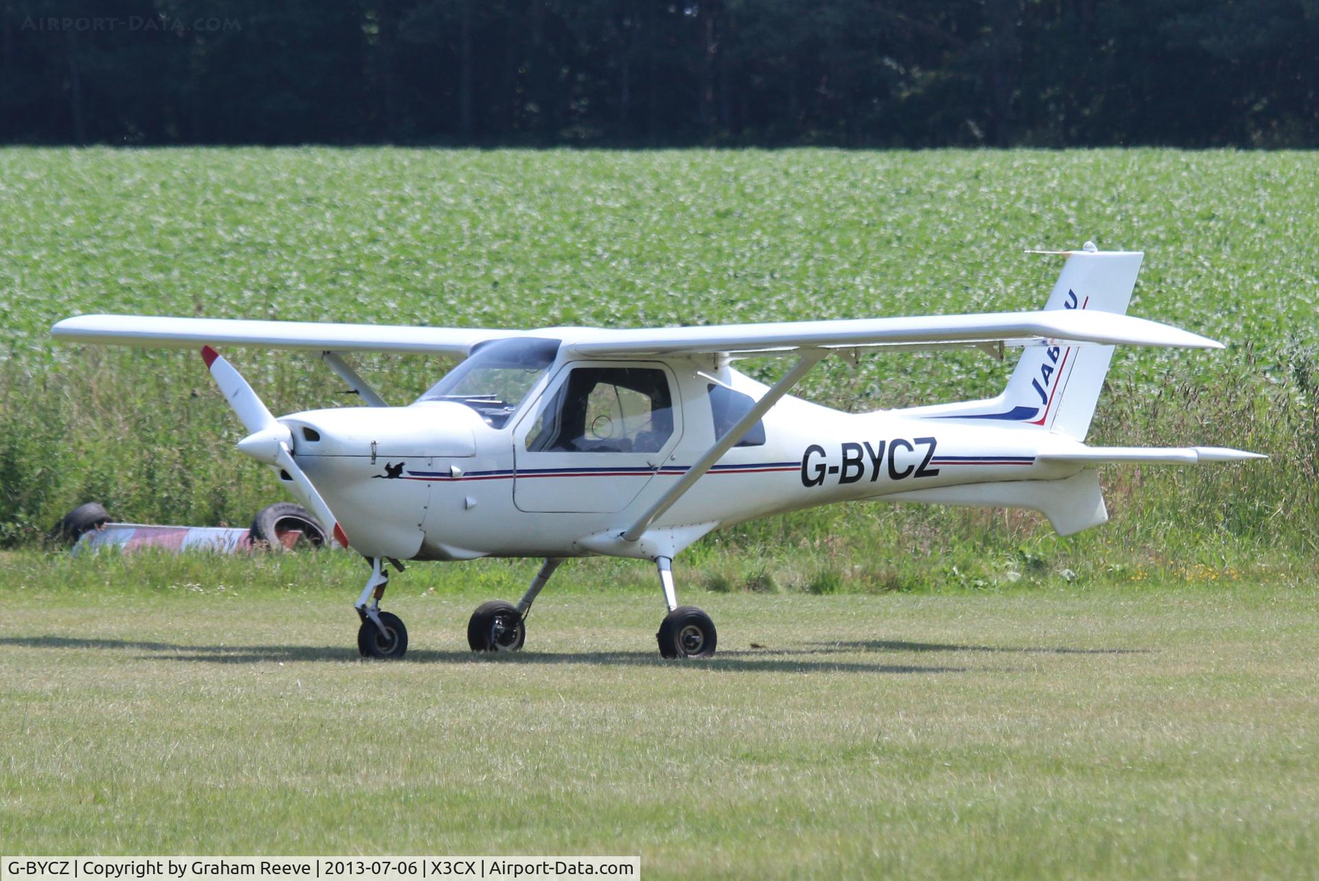 G-BYCZ, 1998 Jabiru SK C/N PFA 274-13388, Parked at Northrepps.