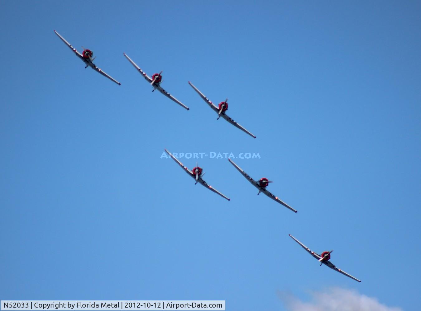 N52033, 1946 North American SNJ-2 Texan C/N 2040, Geico SNJ-2 over Daytona Beah