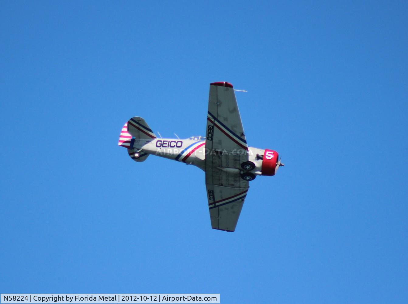 N58224, 1941 North American AT-6B Texan C/N 2553, AT-6 Geico Skytypers over Daytona Beach