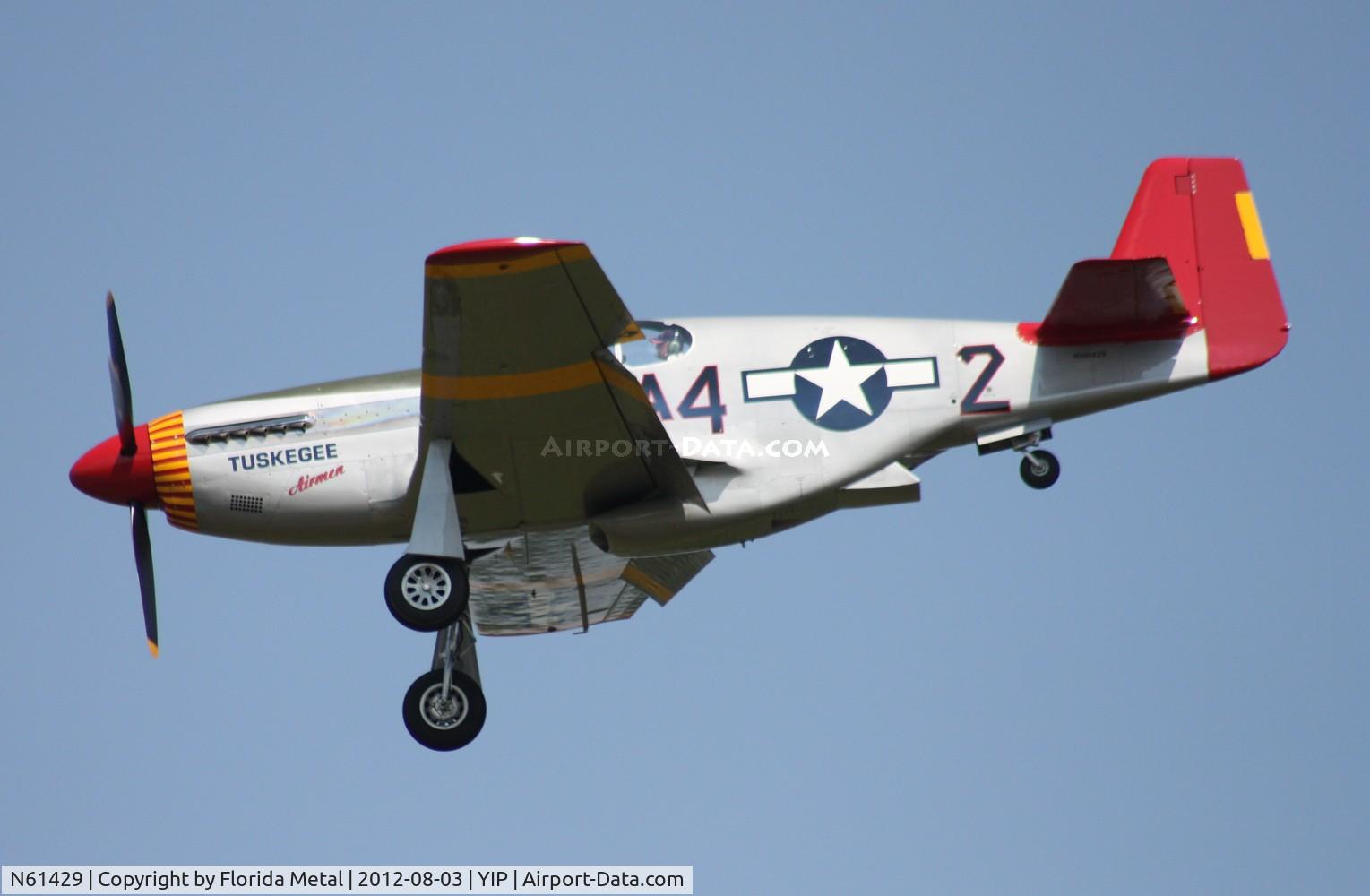 N61429, 1942 North American P-51C Mustang C/N 103-26199, Red Tails P-51C