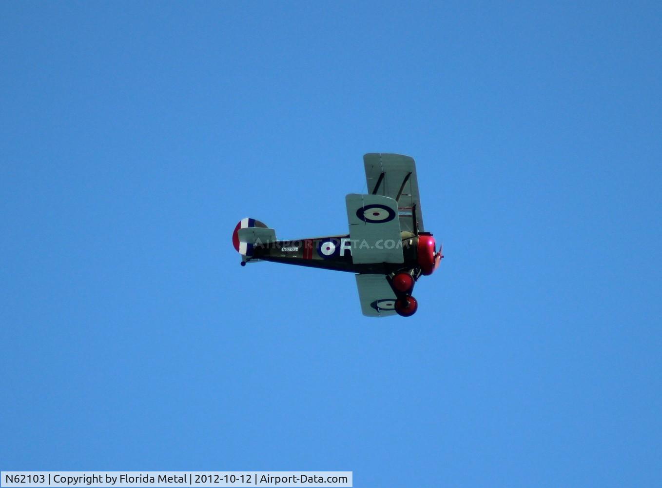 N62103, 1993 Sopwith F.1 Camel Replica C/N 001, Sopwith Camel over Daytona Beach