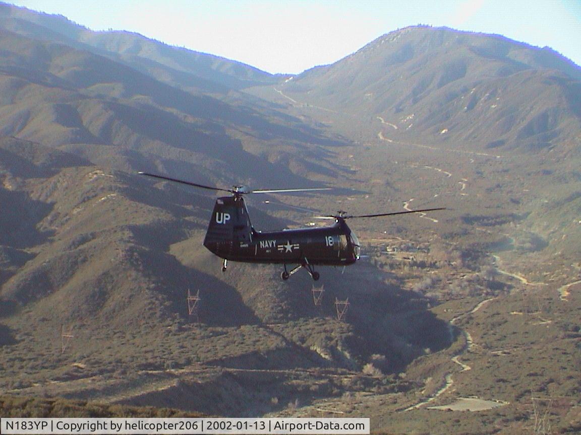 N183YP, 1951 Piasecki HUP-1 Retriever C/N 18 (111826), piasecki flying through cajon pass