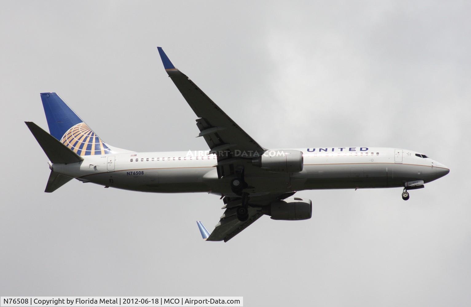 N76508, 2008 Boeing 737-824 C/N 31639, United 737-800
