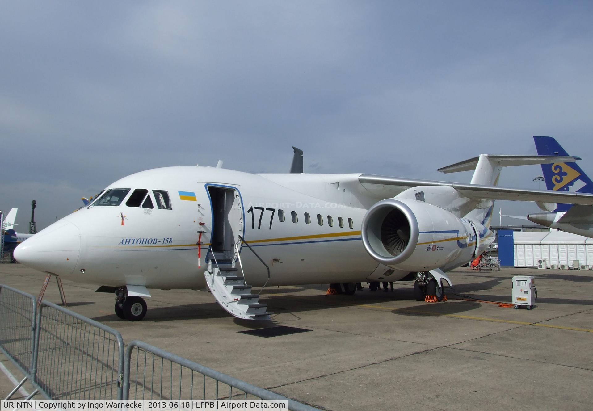 UR-NTN, Antonov An-158 C/N 01-01, Antonov An-158 at the Aerosalon 2013, Paris