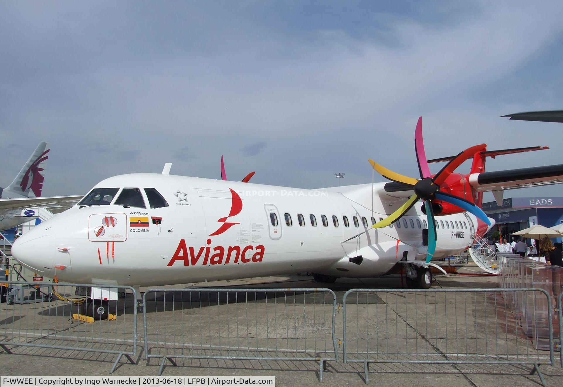 F-WWEE, 2013 ATR 72-600 C/N 1092, ATR 72-600 for Avianca at the Aerosalon 2013, Paris