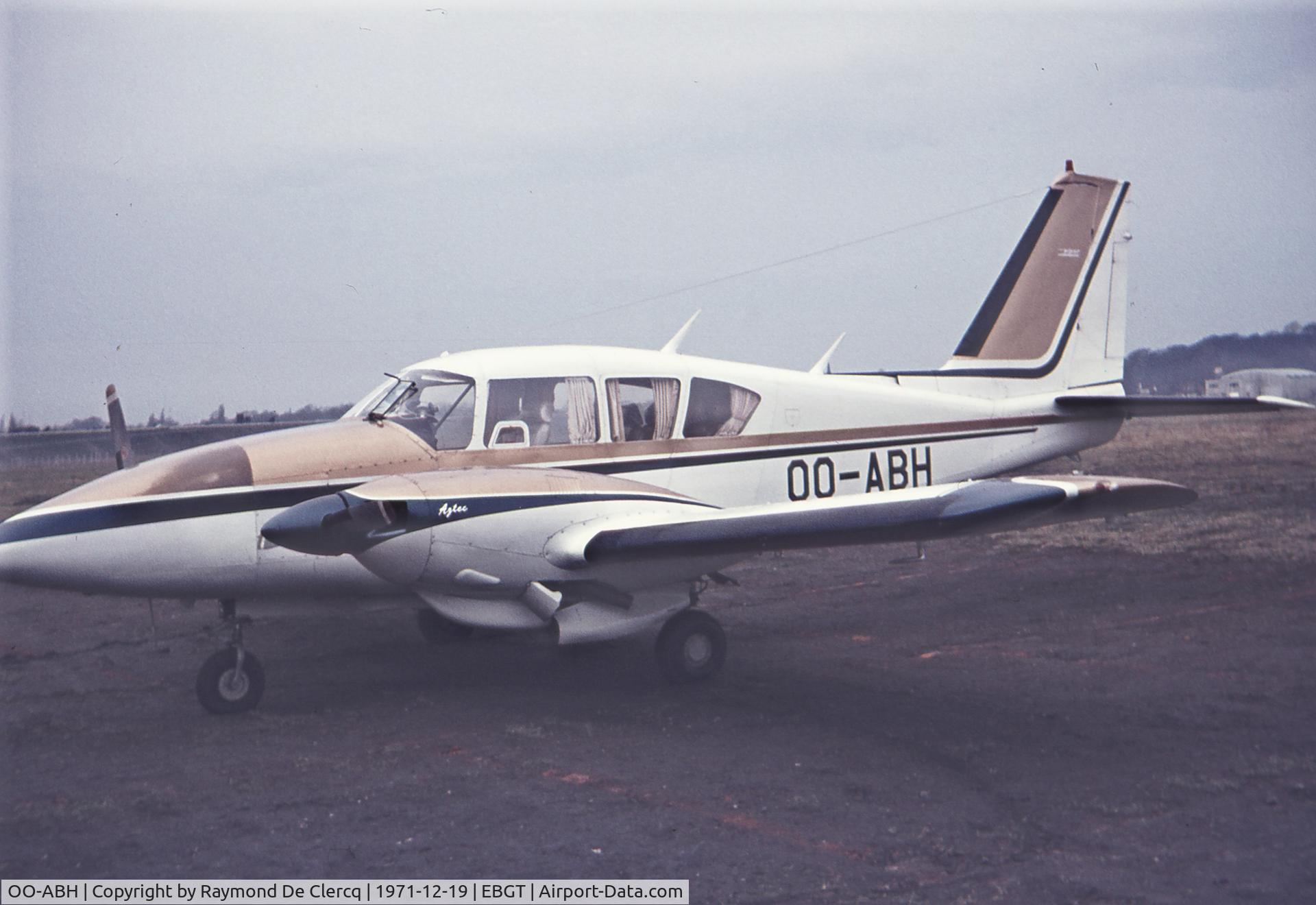 OO-ABH, 1970 Piper PA-23-250 Aztec C/N 27-4587, Gent  19-12-71