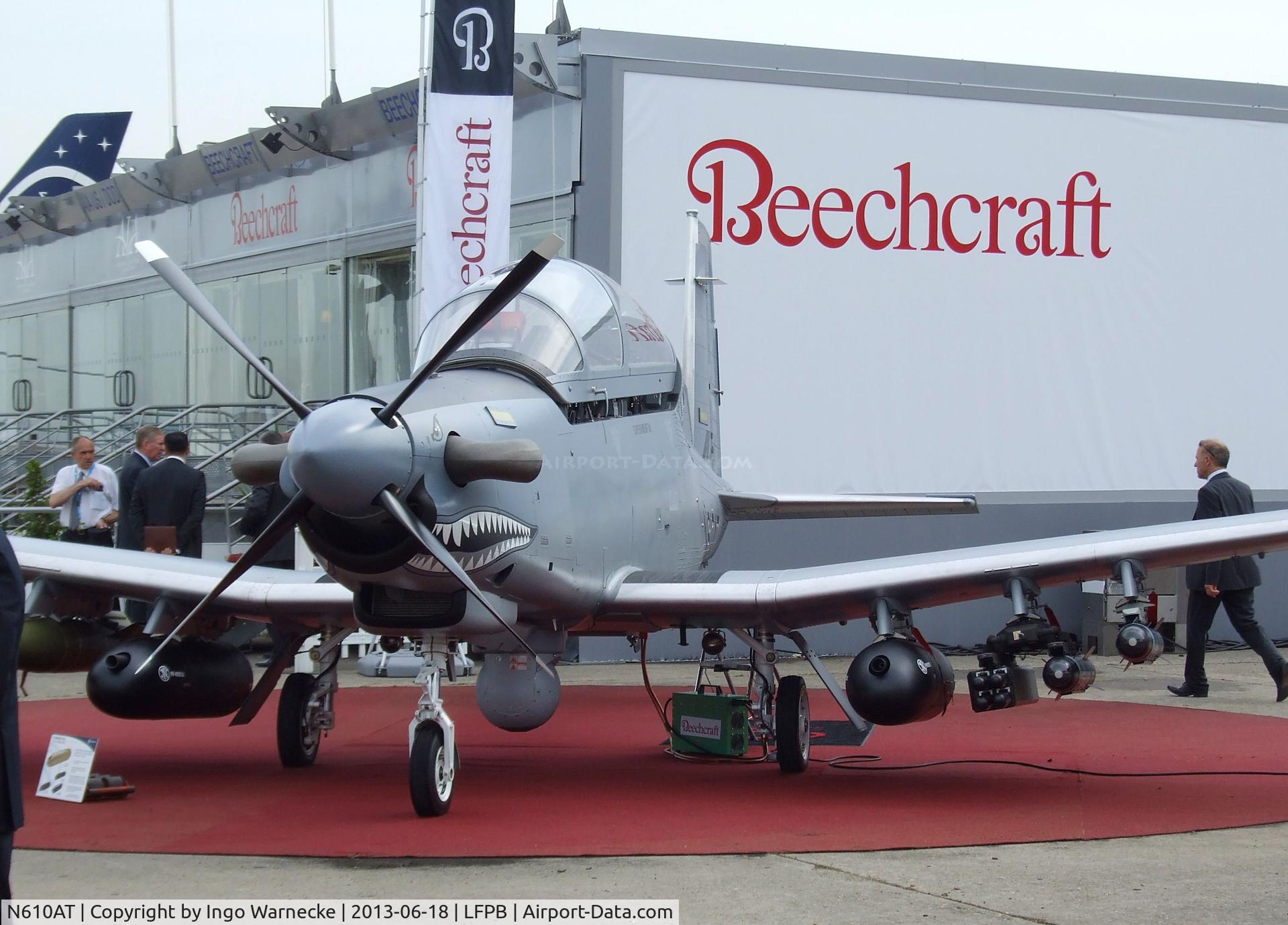 N610AT, 2009 Beechcraft AT-6 Wolverine C/N AT-1, Raytheon 3000 AT-6B Texan II COIN-aircraft at the Aerosalon 2013, Paris