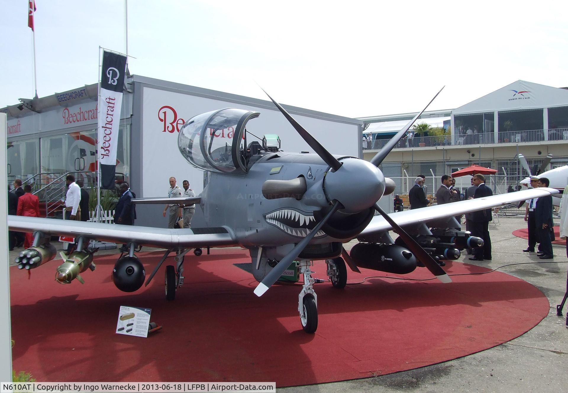 N610AT, 2009 Beechcraft AT-6 Wolverine C/N AT-1, Raytheon 3000 AT-6B Texan II COIN-aircraft at the Aerosalon 2013, Paris