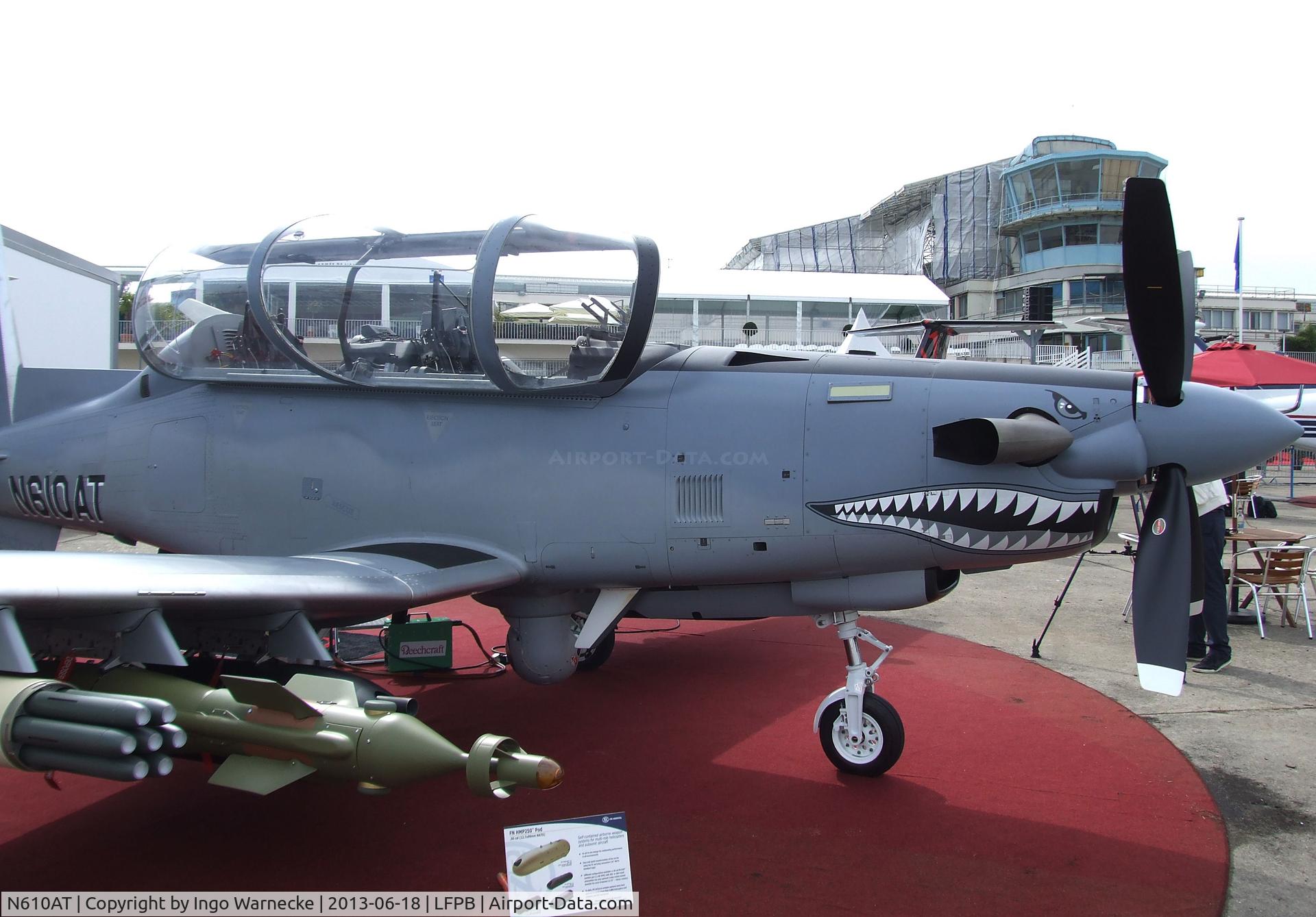 N610AT, 2009 Beechcraft AT-6 Wolverine C/N AT-1, Raytheon 3000 AT-6B Texan II COIN-aircraft at the Aerosalon 2013, Paris