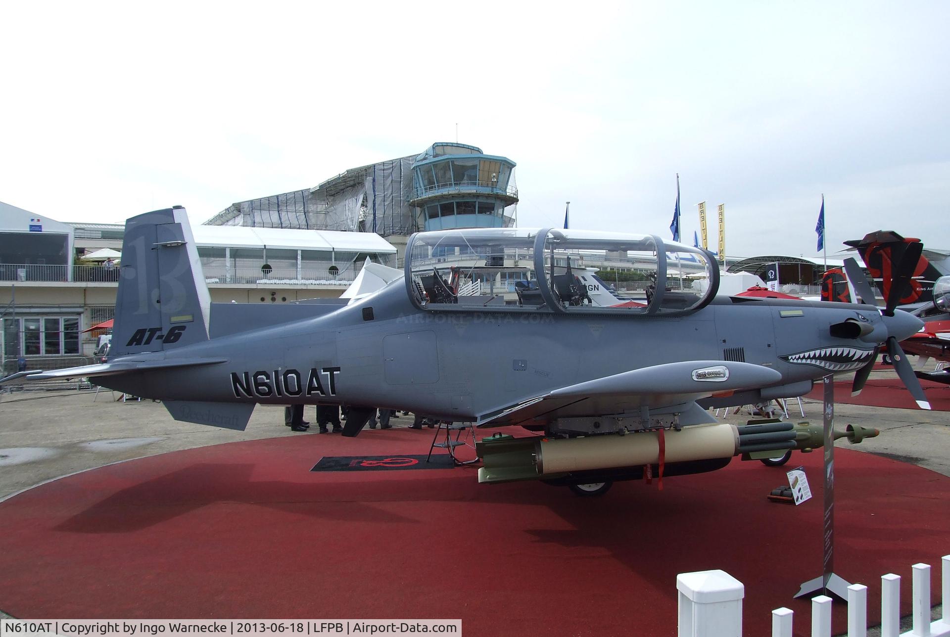 N610AT, 2009 Beechcraft AT-6 Wolverine C/N AT-1, Raytheon 3000 AT-6B Texan II COIN-aircraft at the Aerosalon 2013, Paris