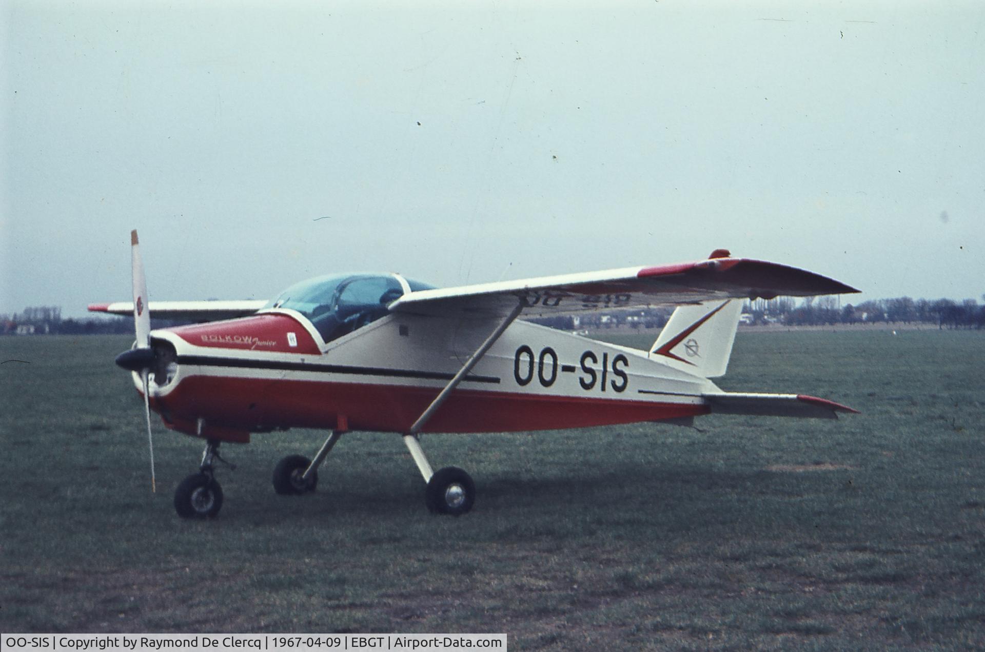 OO-SIS, 1967 Bolkow Bo-208C Junior C/N 636, Gent  9-4-67
