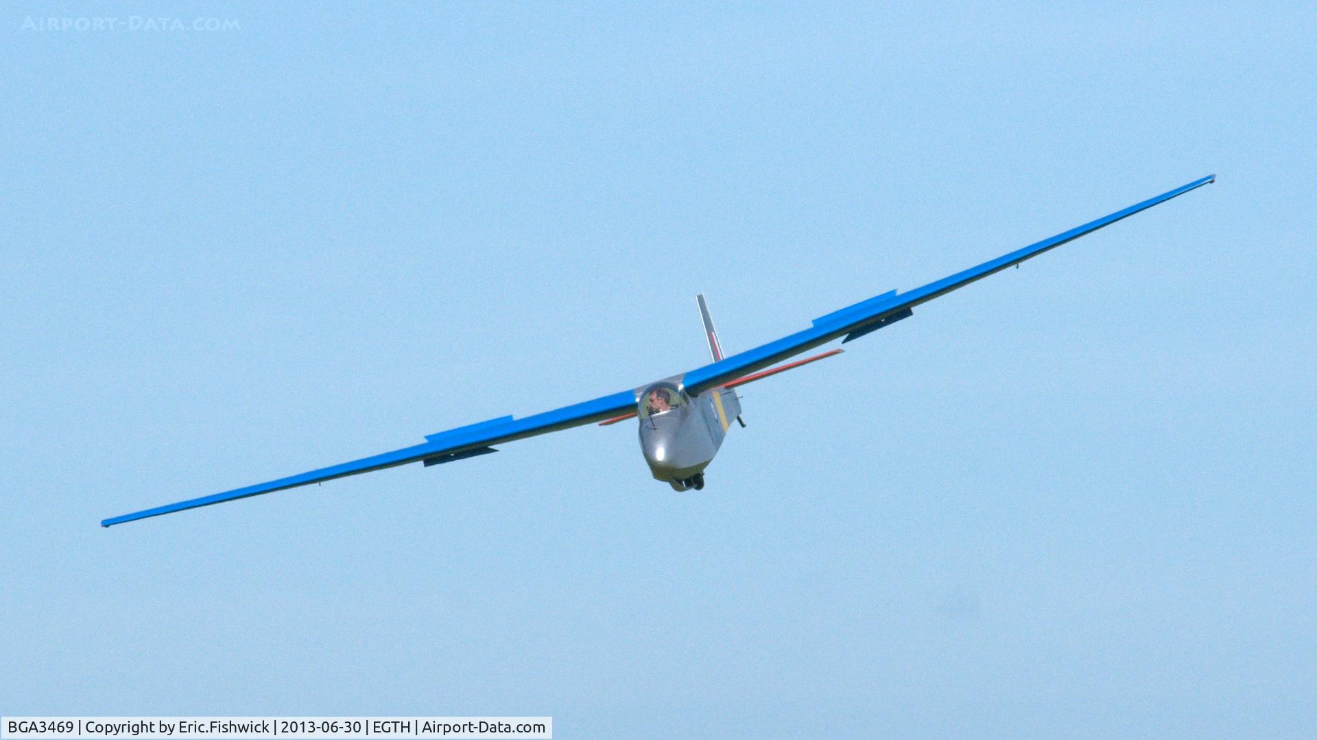 BGA3469, 1965 Slingsby T-45 Swallow C/N 1420, 43. XT653 in display mode at the Shuttleworth Military Pagent Flying Day, 30 June 2013