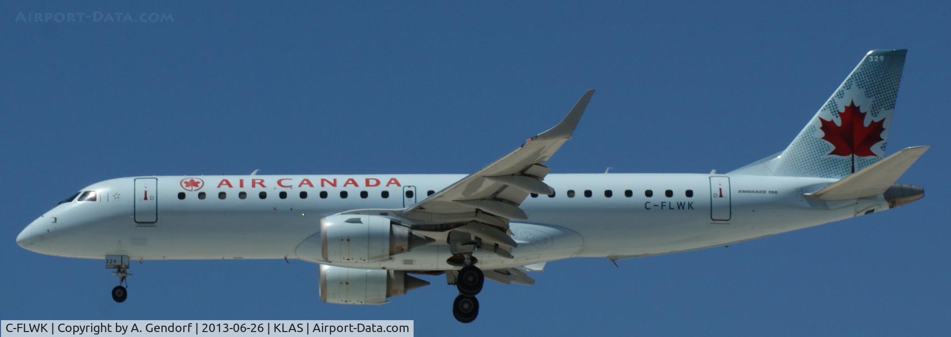 C-FLWK, 2007 Embraer 190AR (ERJ-190-100IGW) C/N 19000096, Air Canada, seen here landing at Las Vegas Int´l(KLAS)