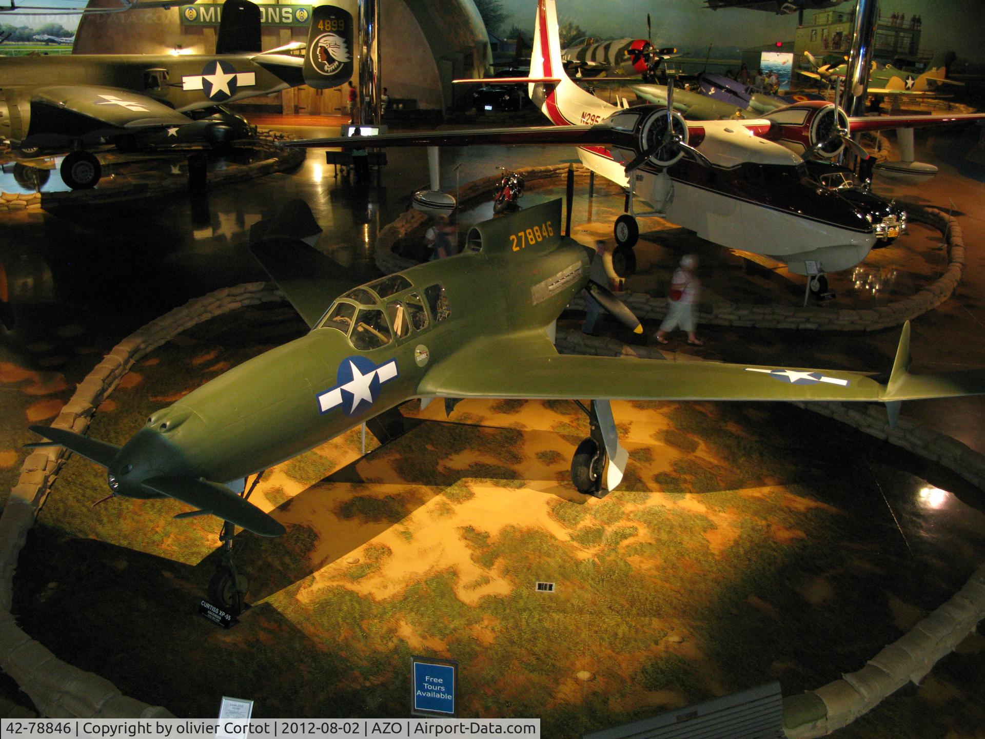 42-78846, 1943 Curtiss XP-55 Ascender C/N Not found 42-78846, View from the balcony