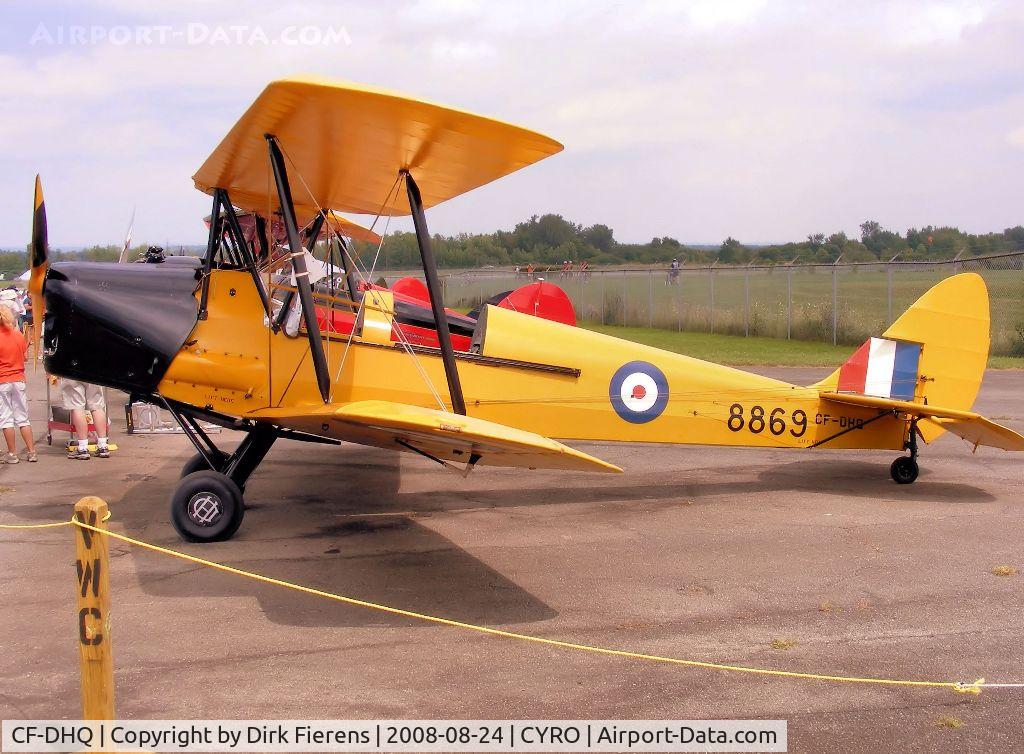 CF-DHQ, 1946 De Havilland Canada DH-82C Tiger Moth C/N DHC1671, On static display.