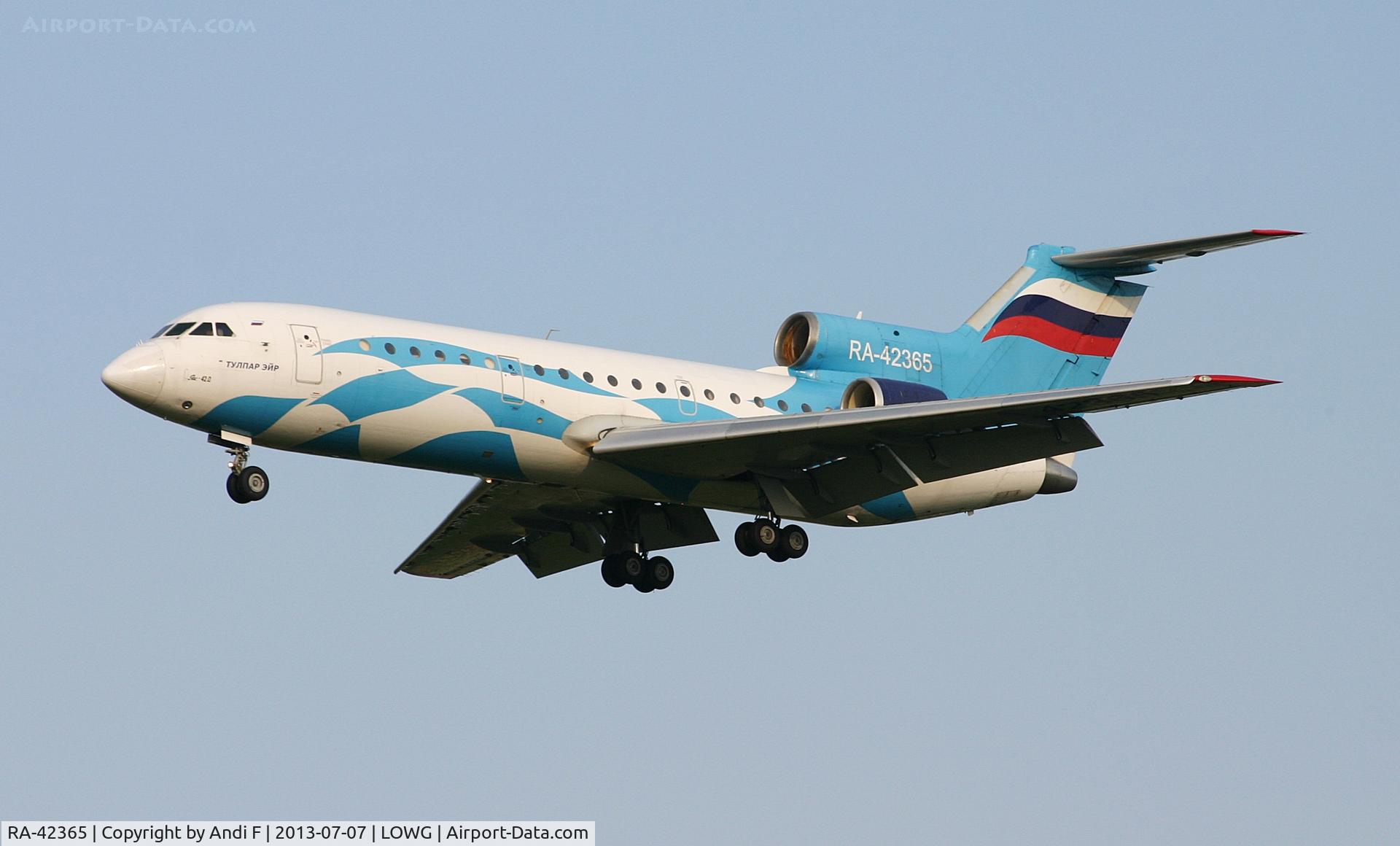RA-42365, 1989 Yakovlev Yak-42D C/N 4520424811447, Tulpar Air Yakovlev Yak-42D